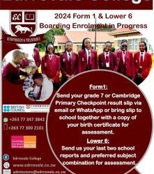 Edrrovale College is Enrolling for Form 1 and Lower 6 for 2024